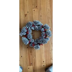 Threshold Winter Wreath | Pinecones & Berries | 17.5 in diameter